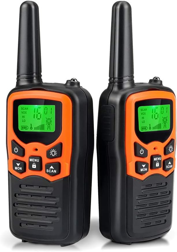 MOICO Long-Range Walkie Talkies – Orange 2 Pack