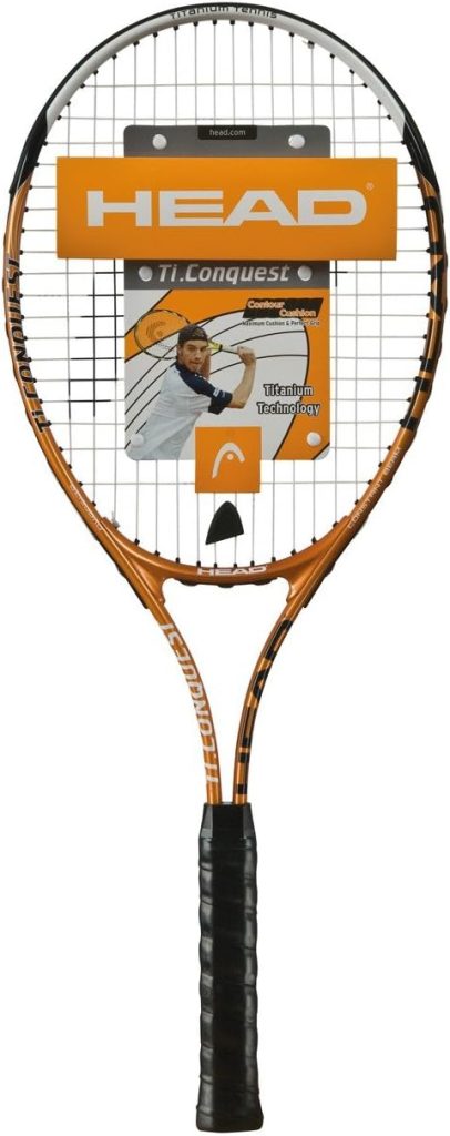 HEAD Ti Conquest Pre-Strung Tennis Racquet – 108 sq in