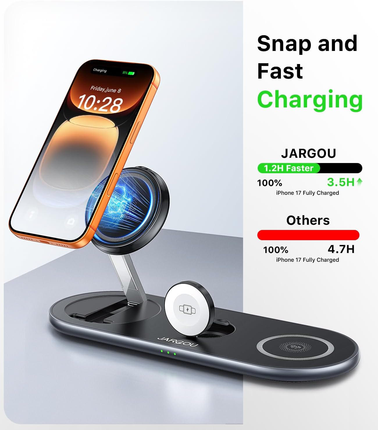 JARGOU Magnetic Wireless Portable Charger - Image 2