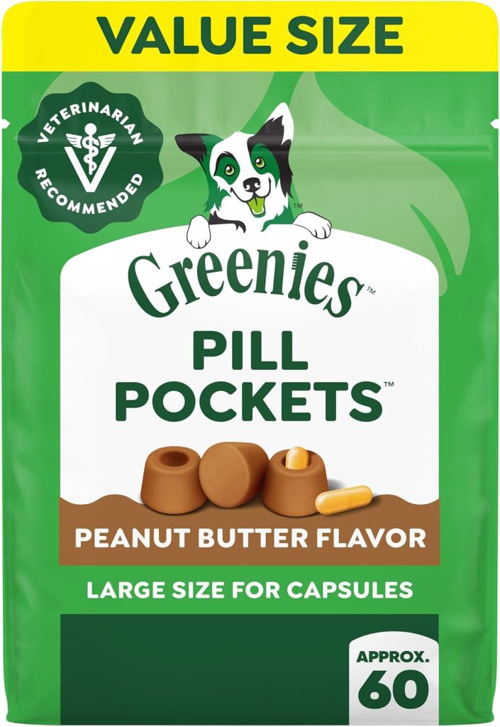 GREENIES Pill Pockets Peanut Butter Dog Treats for Capsules – 15.8 oz